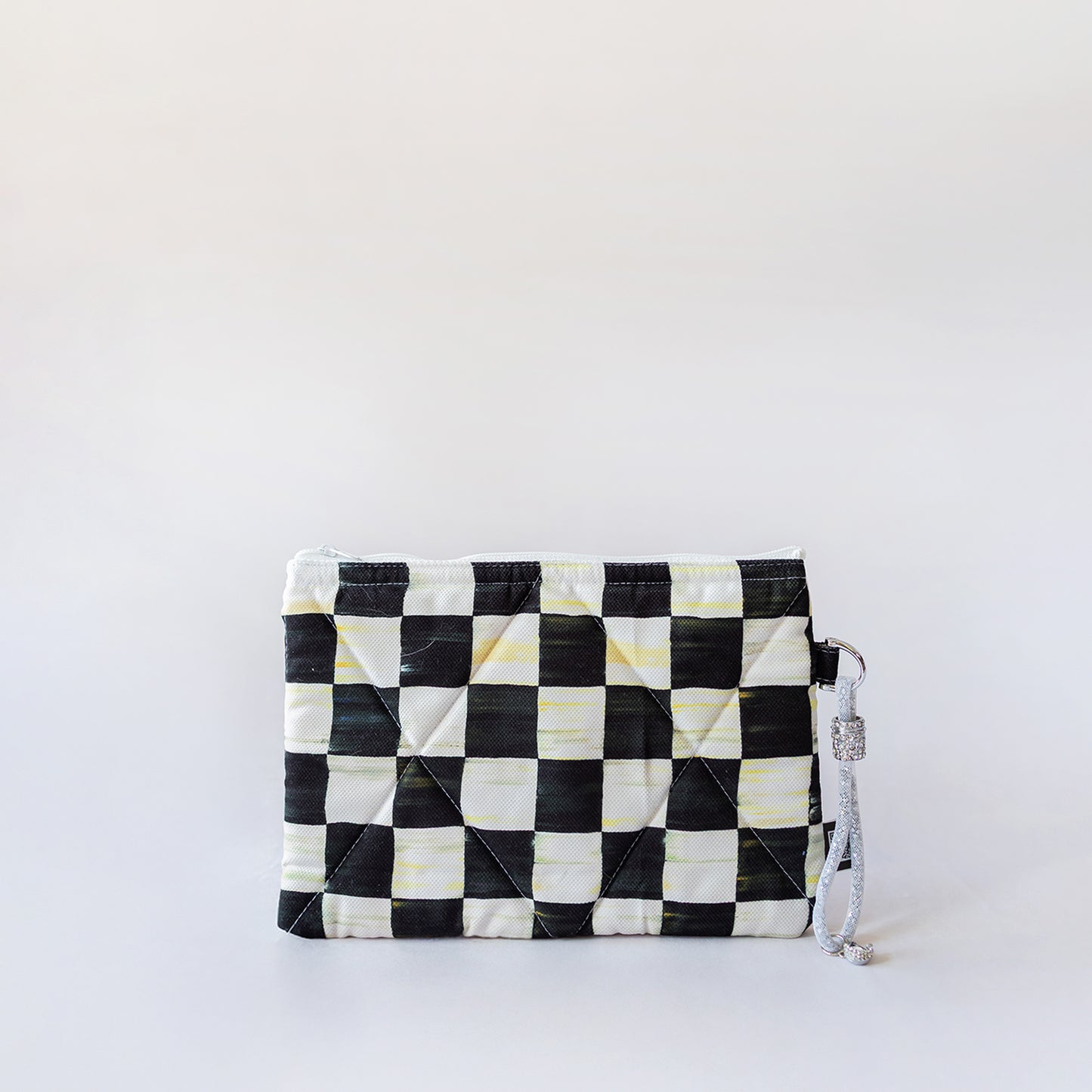 Floral Quilted Wristlet Clutch Bag