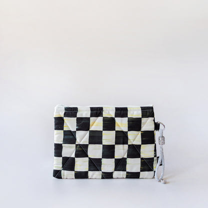 Floral Quilted Wristlet Clutch Bag