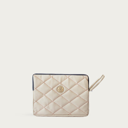 Quilted Genuine Leather Laptop Sleeve Case