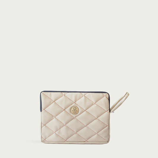 Quilted Genuine Leather Laptop Sleeve Case