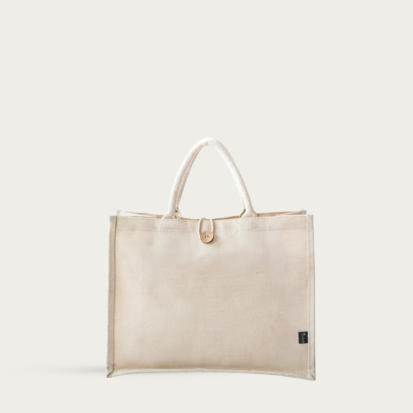 Large Metallic Jute Tote Bag