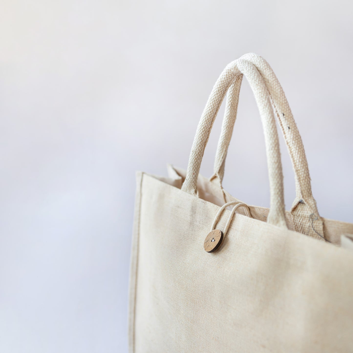 Large Metallic Jute Tote Bag