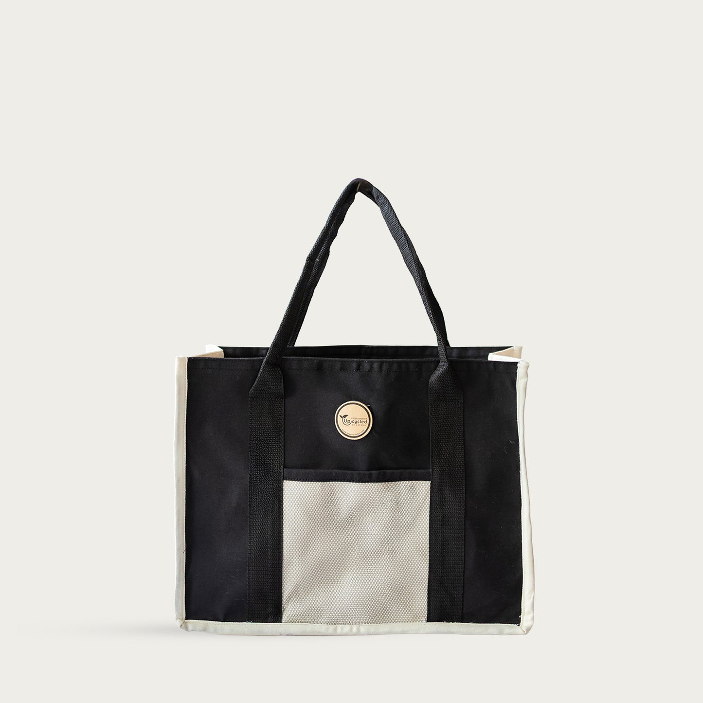 Canvas Tote Bag with Button Closure