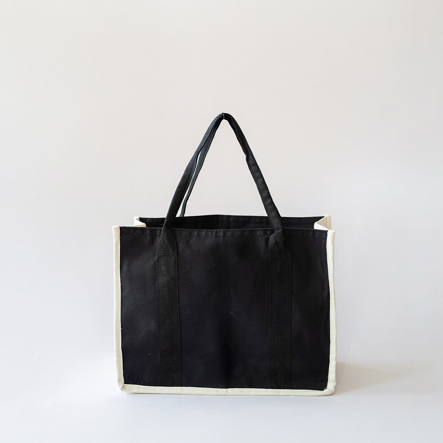 Canvas Tote Bag with Button Closure