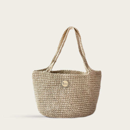 Boho Woven Tote Bag with Tassel Trim