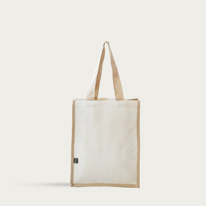 Natural Jute Canvas Tote Bag