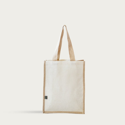 Natural Jute Canvas Tote Bag