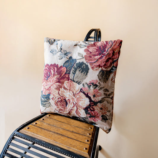 Vintage Floral Decorative Throw Pillow Cover