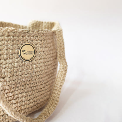 Boho Woven Tote Bag with Tassel Trim