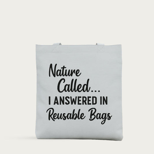 Statement-Print Cotton Tote Bags